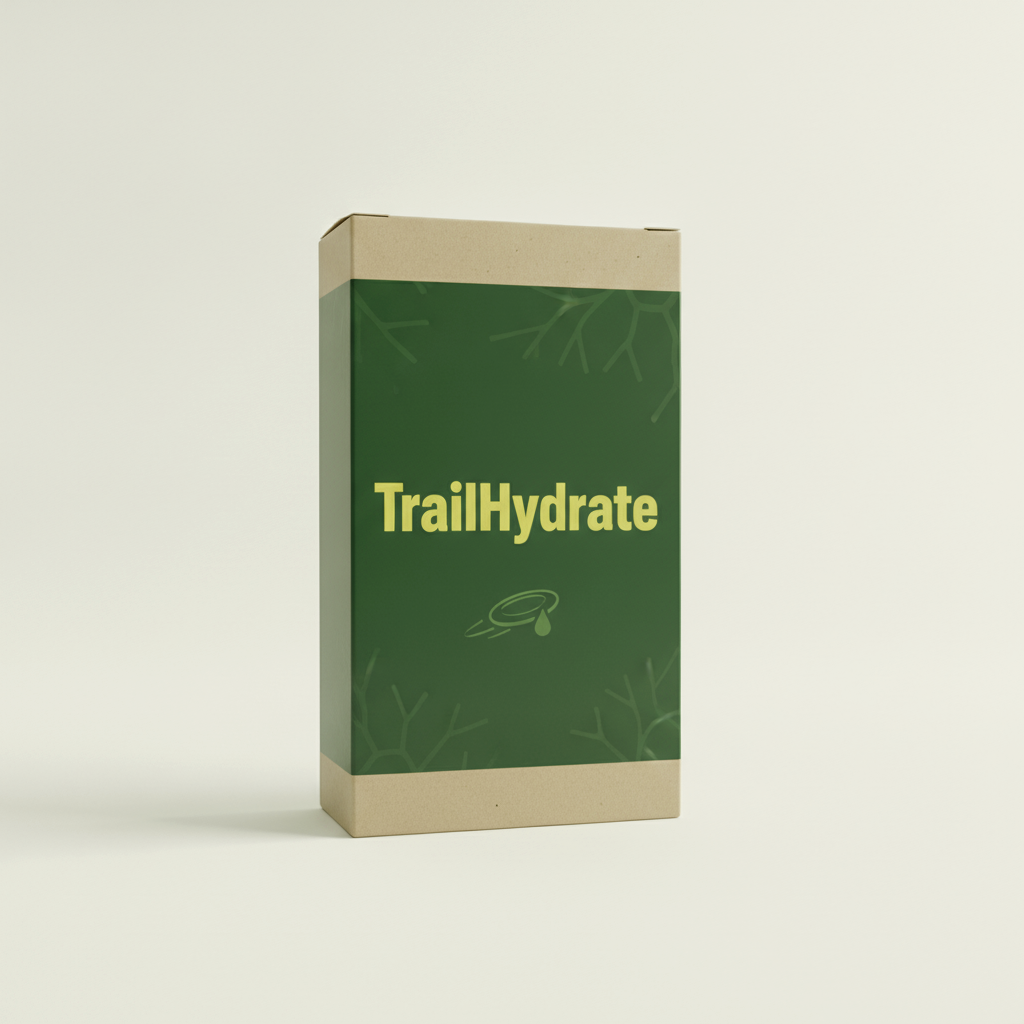 TrailHydrate carton — full box of stick packs
